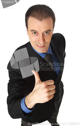 Image of businessman thumb up