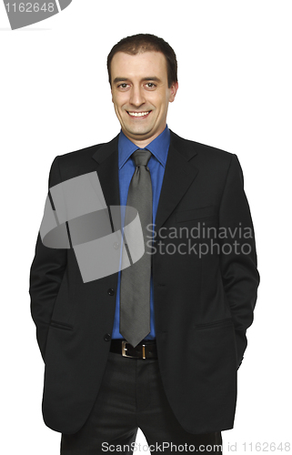 Image of standing confident businessman