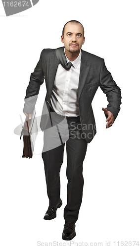 Image of businessman running