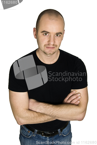 Image of confident man crossed arms