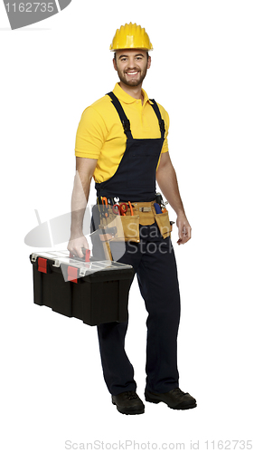 Image of man at work with toolbox