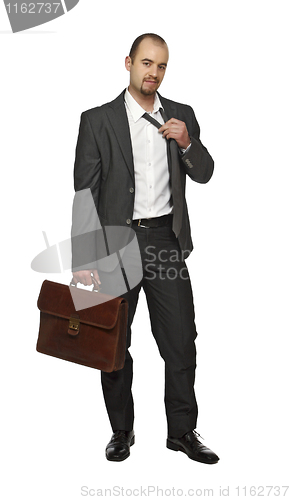 Image of tires young business man