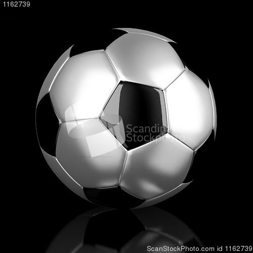Image of silver soccer ball