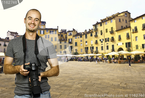 Image of holiday in piazza anfiteatro Lucca