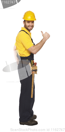 Image of smiling handyman thumb up