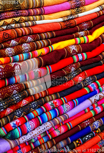 Image of peruvian fabric background