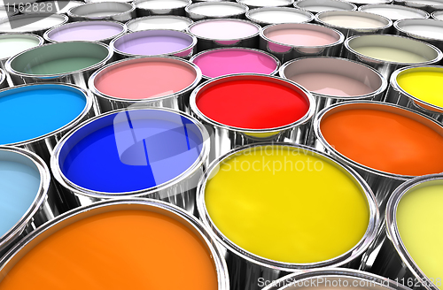 Image of color paint ink can