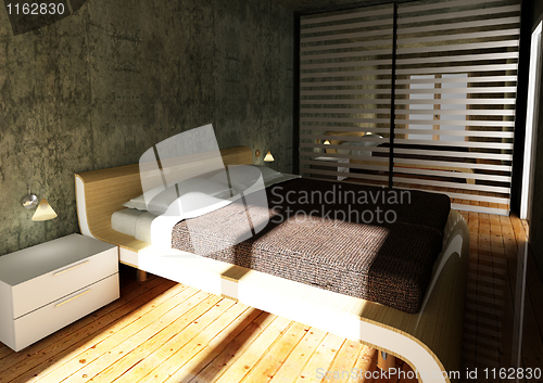 Image of modern bedroom 3d 