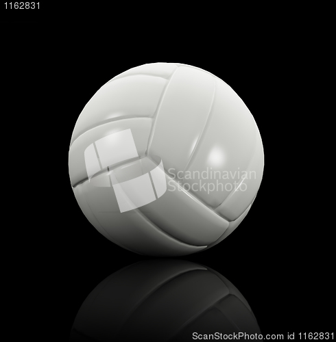 Image of volley ball on black