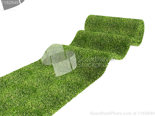 Image of rolling eco green carpet
