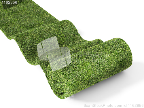 Image of rolling eco green carpet