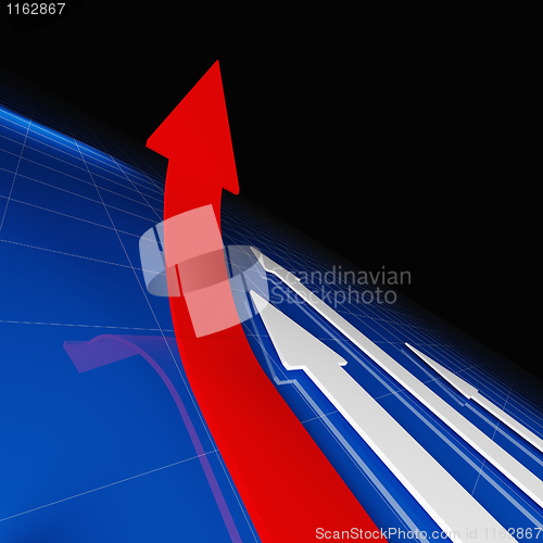 Image of business arrows background