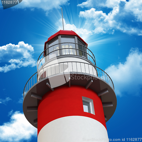 Image of lighthouse and blue sky
