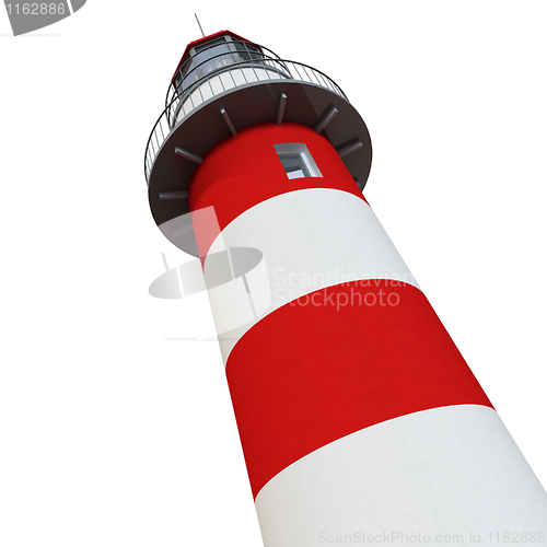 Image of red and white lighthouse