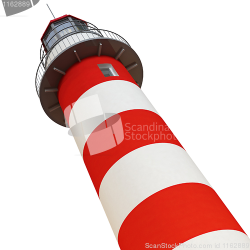 Image of red and white lighthouse