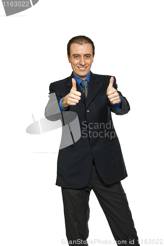 Image of businessman positive attitude