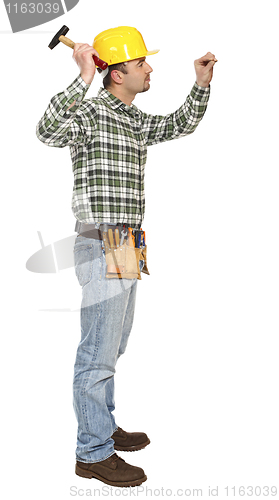 Image of manual worker on duty
