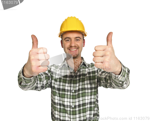 Image of handyman thumbs up