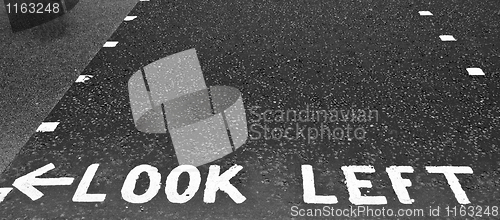 Image of Look Left sign