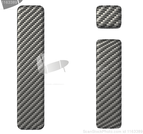 Image of Carbon fiber font I lowercase and capital letters