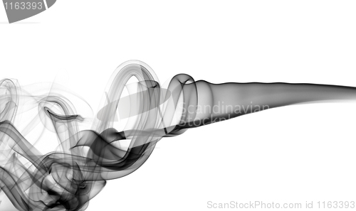 Image of Abstract swirls of smoke on white