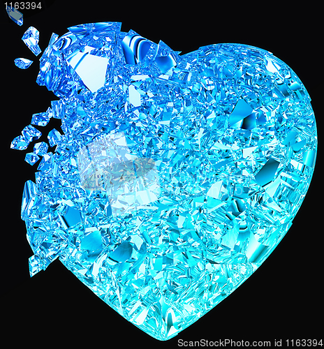 Image of Blue Broken Heart: unrequited love