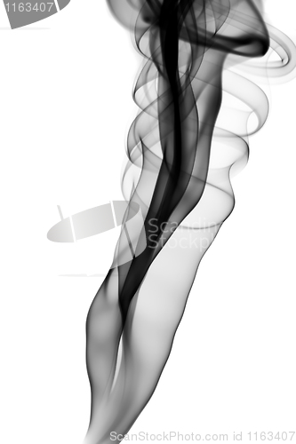 Image of Abstract black smoke pattern on white