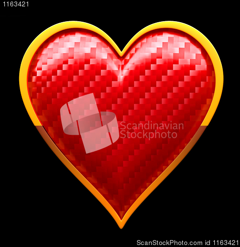 Image of Hearts textured card suits over black