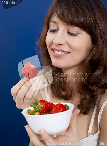 Image of Eating strawberries