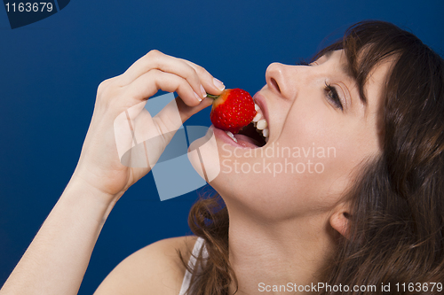 Image of Eating strawberries