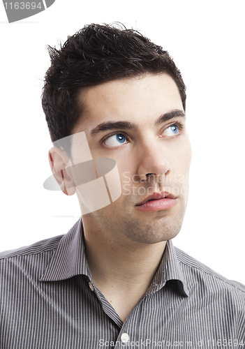 Image of Young man thinking