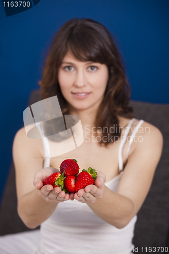 Image of Eating strawberries