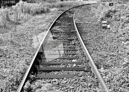 Image of Railway railroad tracks