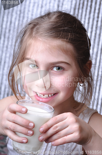 Image of child drinking girl