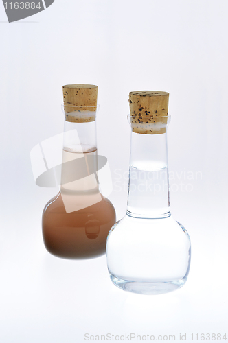 Image of Sample of clean and dirty water isolated