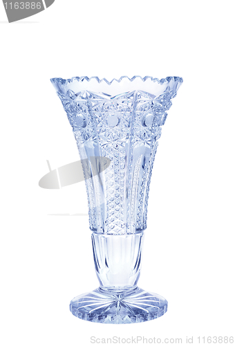 Image of Antique vase - cut glass – isolated on white background