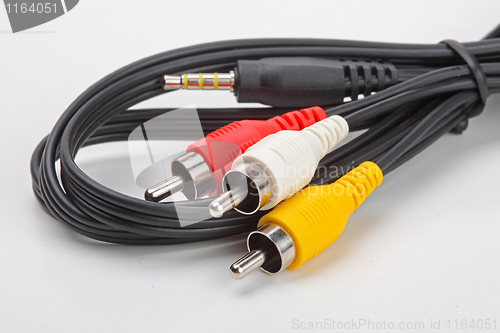 Image of RGB cable isolated on the white background