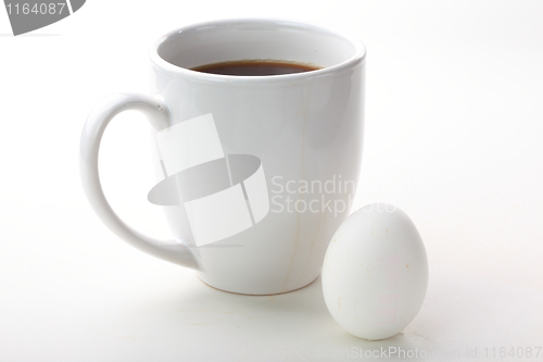 Image of White coffee and egg
