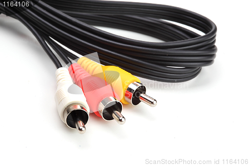 Image of RGB cable isolated on the white background