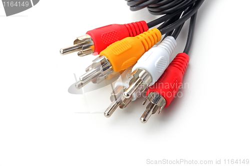 Image of RGB cable isolated on the white background