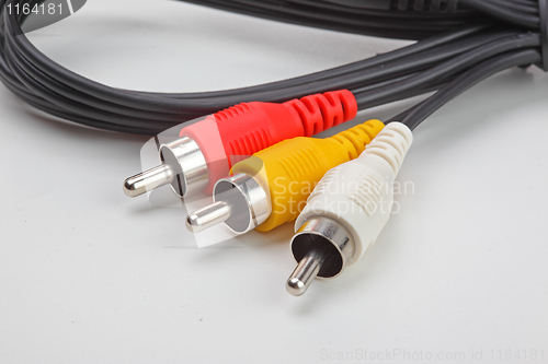 Image of RGB cable isolated on the white background