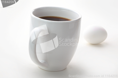 Image of White coffee and egg