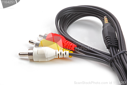 Image of RGB cable isolated on the white background