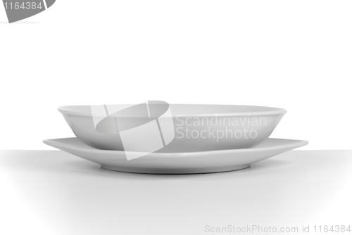 Image of Empty white ceramic soup dish