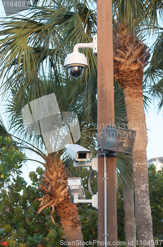 Image of Security cameras and security light