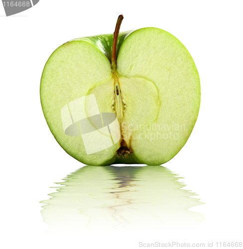 Image of half apple background