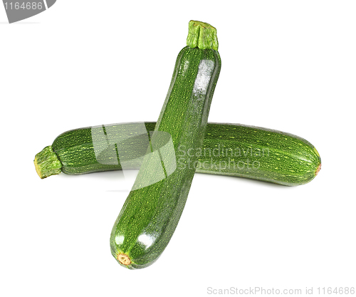 Image of   zucchini courgette isolated on white