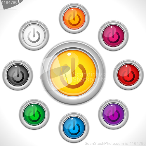 Image of Buttons Colors Web On Off