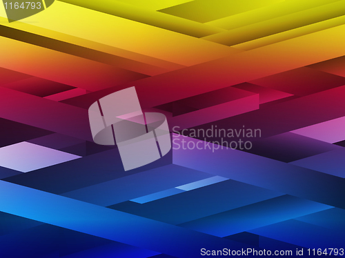 Image of Rainbow abstract geometric lines background.