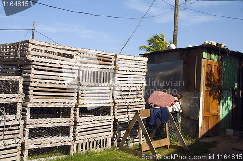 Image of lobster pot traps Corn Island Nicaragua